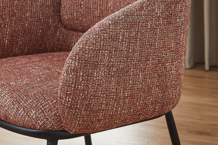 Scaun FLORENZ din material texturat maro [3]