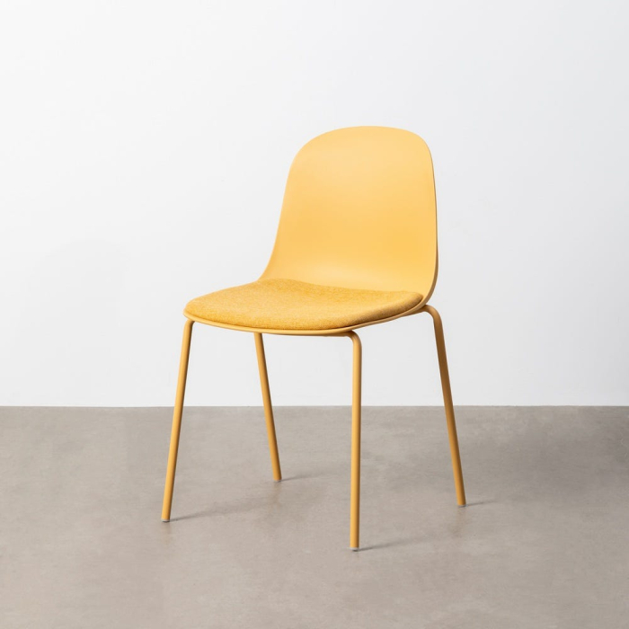 Scaun de exterior galben din metal  46 x 51 x 85 cm [2]