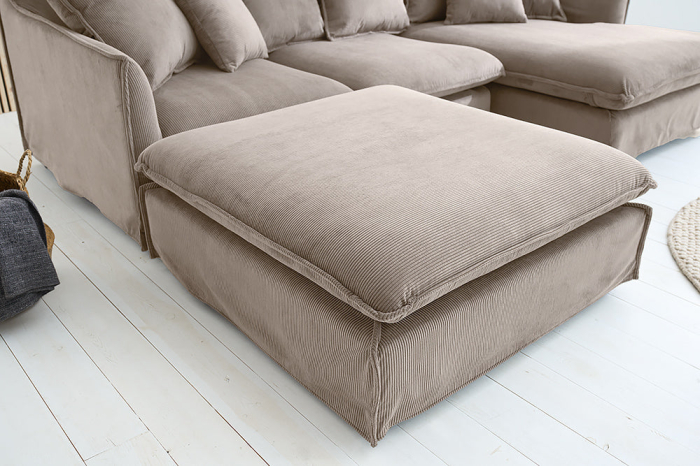 Scaun HEAVEN 100 cm cu husă detașabilă, cordon, gri [4]