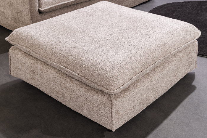 Scaun HEAVEN 100 cm cu husă detașabilă din țesătură bouclé, bej șampanie [5]