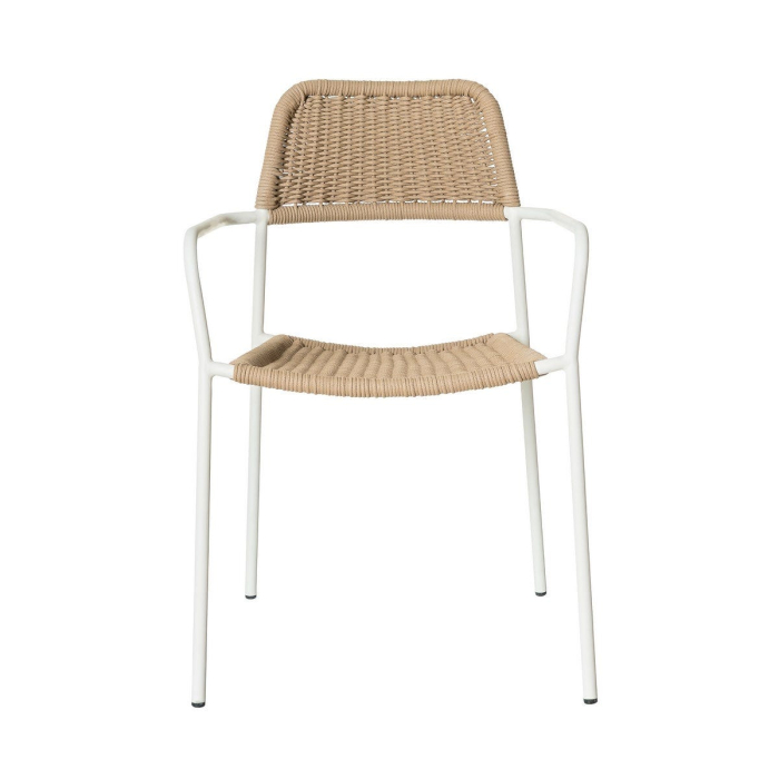 Scaun de exterior Milos alb bej [5]