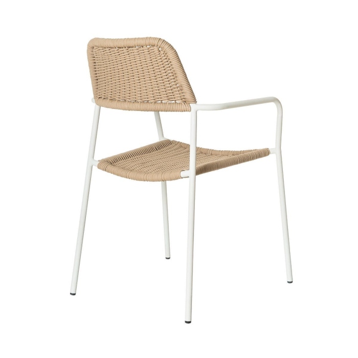Scaun de exterior Milos alb bej [4]