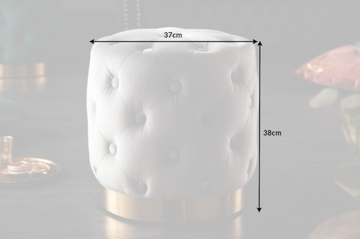 Scaun MODERN BAROCK 35 cm catifea gri auriu [8]
