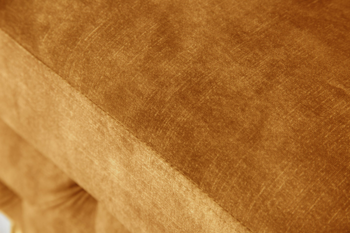 Scaun MODERN BAROCK 90 cm din catifea galben muștar, în stil Chesterfield [6]