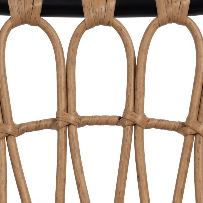 Scaun de exterior din oțel natural-negru  51 x 58 x 87 cm [11]