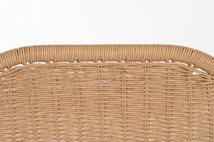 Scaun de exterior natural-negru oțel   59 x 59 x 116,50 cm [12]