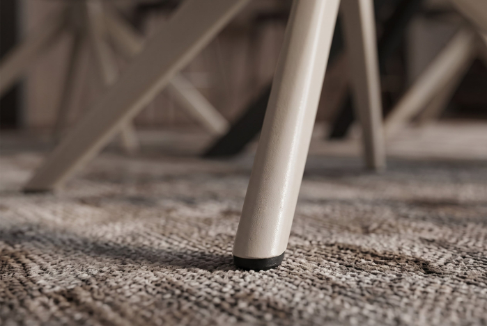 Scaun pivotant LUGANO 360° cu revenire automată, capacitate de încărcare de 150 kg, miez cu arc, țesătură chenilele tweed, culoare taupe-bej [6]