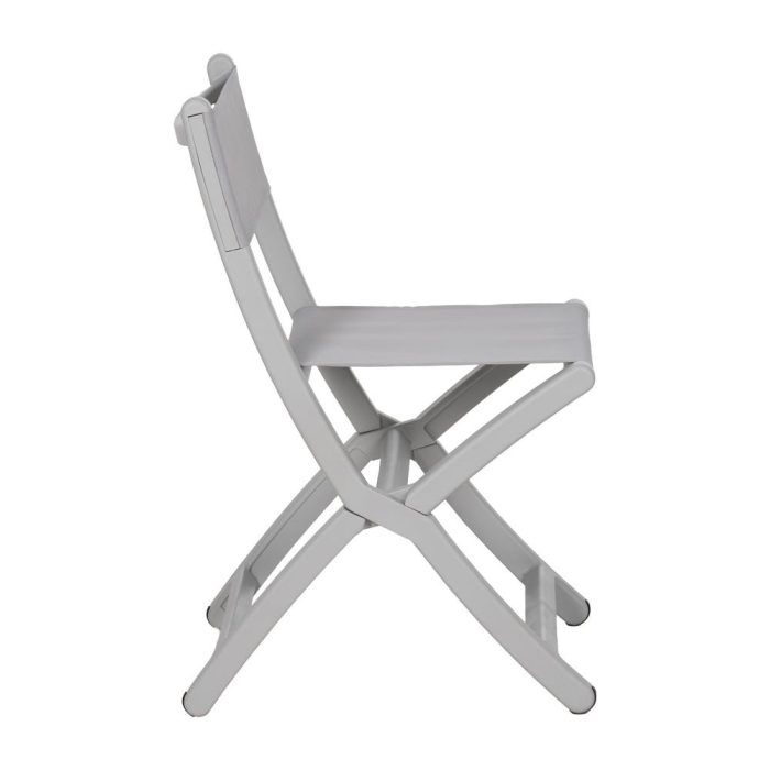 Scaun de exterior pliabil din polipropilenă gri 45 x 55 x 83 cm [4]