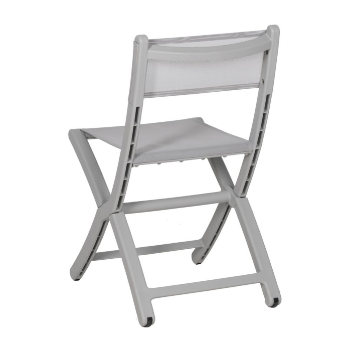 Scaun de exterior pliabil din polipropilenă gri 45 x 55 x 83 cm [5]