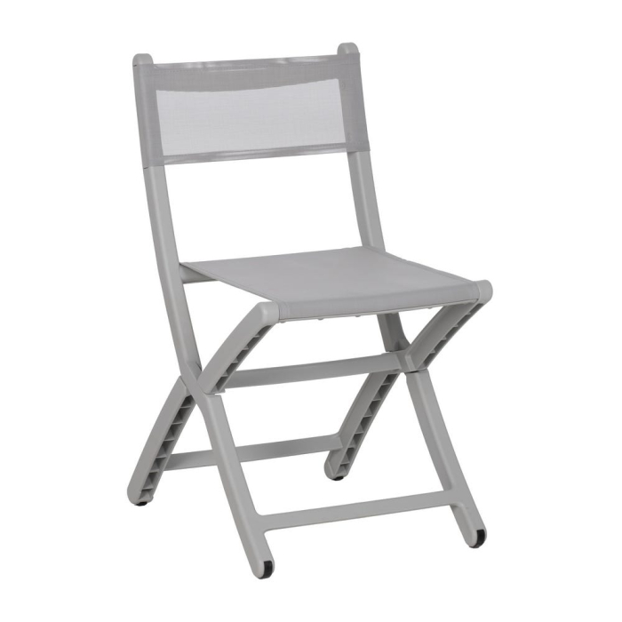 Scaun de exterior pliabil din polipropilenă gri 45 x 55 x 83 cm [3]