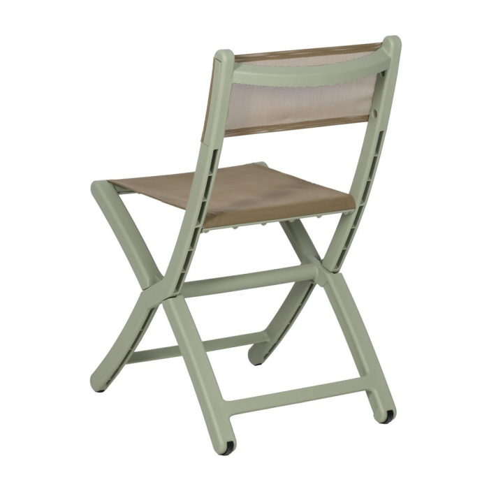 Scaun de exterior pliabil verde din polipropilenă 45 x 55 x 83 cm [5]