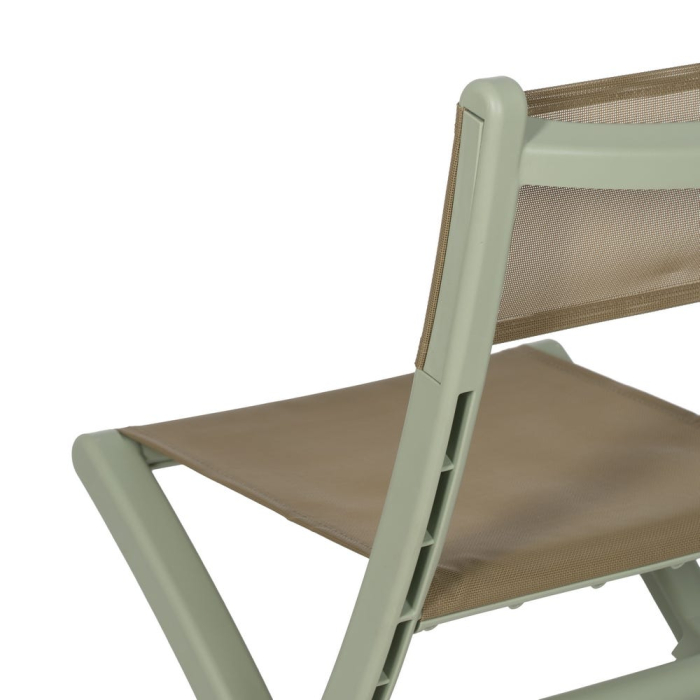 Scaun de exterior pliabil verde din polipropilenă 45 x 55 x 83 cm [10]