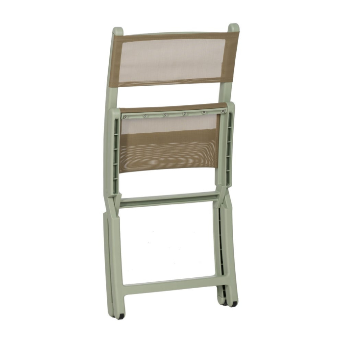 Scaun de exterior pliabil verde din polipropilenă 45 x 55 x 83 cm [6]