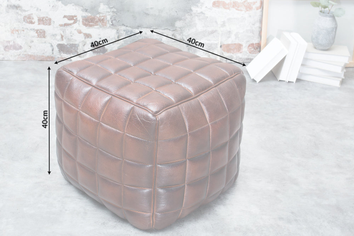 Scaun RIDER 40 cm din piele naturală maro [8]