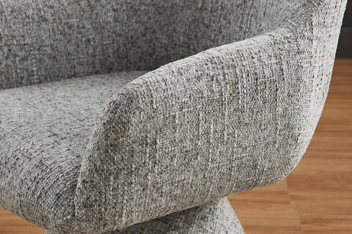 Scaun rotativ AMBIENTO 180°  din chenille gri [3]