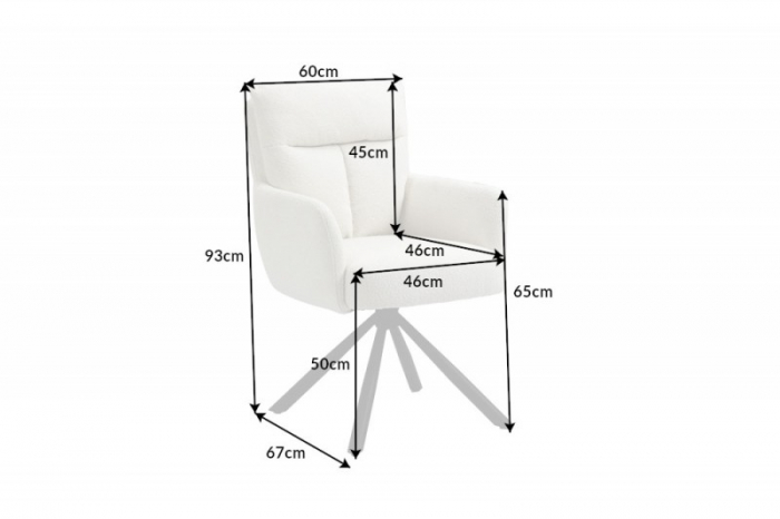 Set 2 scaune rotative Big George cu tapiterie boucle [10]