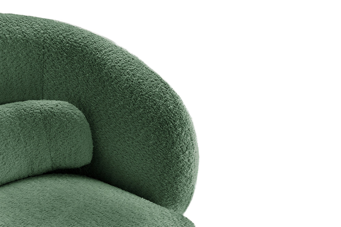 Scaun rotativ BOSSA NOVA 360° din material boucle verde  [7]
