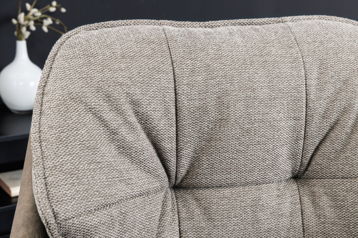 Scaun rotativ LOUNGER 180° din microfibra vintage taupe [6]