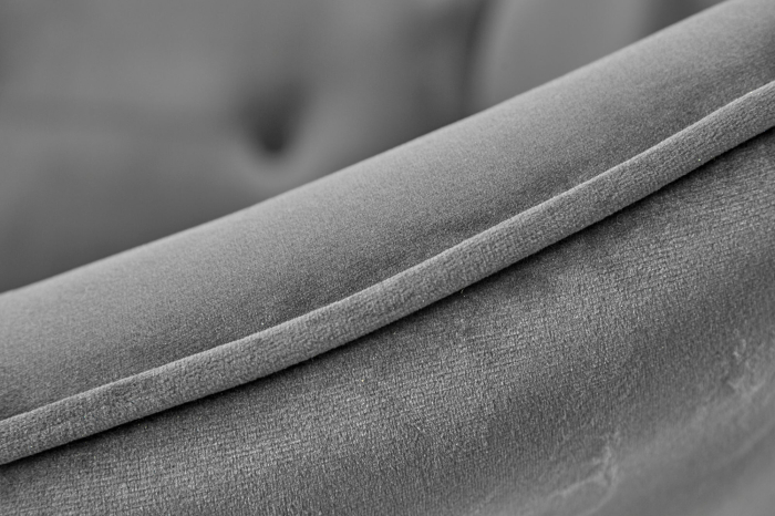 Scaun rotativ LOUNGER din catifea gri, 100-110 [8]