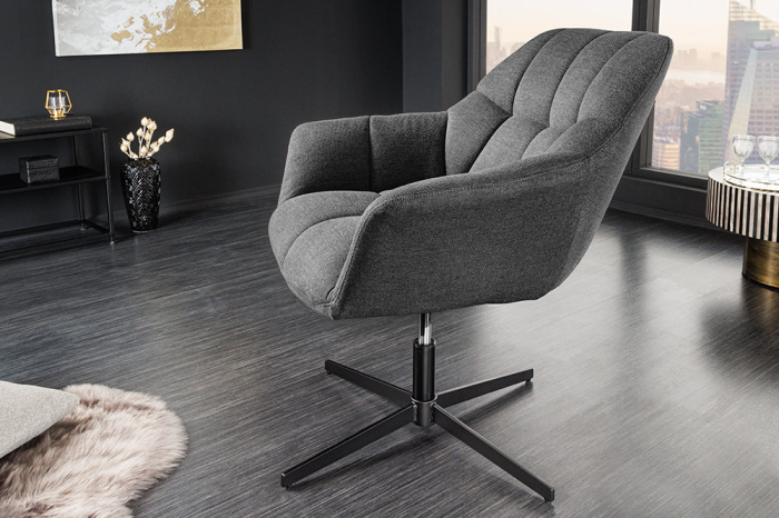 Scaun rotativ PAPILLON 360° antracit, 83-90 cm [3]