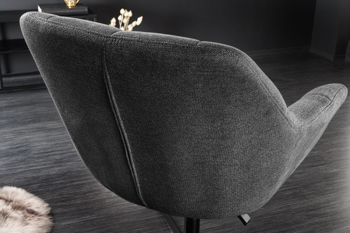 Scaun rotativ PAPILLON 360° antracit, 83-90 cm [4]