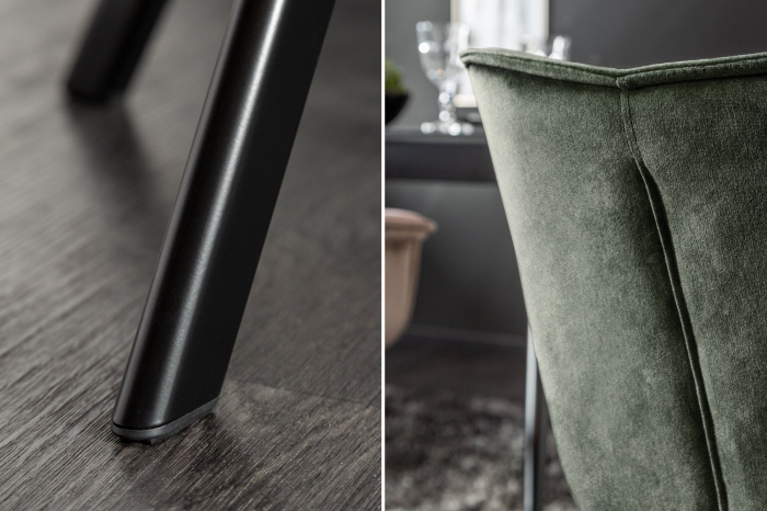 Scaun rotativ THE DUTCH RETRO din catifea gri inchis [7]