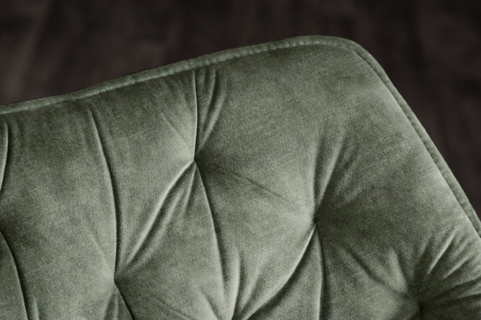 Scaun rotativ THE DUTCH RETRO din catifea gri inchis [5]