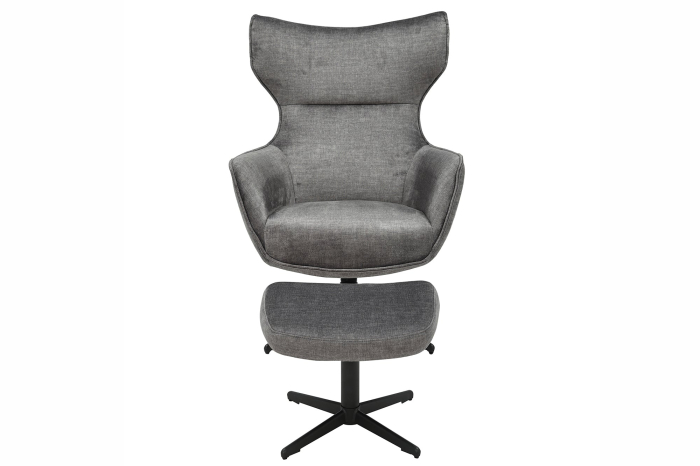 Scaun rotativ VOGUE 360° din catifea gri [4]