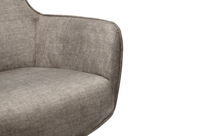 Scaun rotativ VOGUE 360° din catifea taupe [7]
