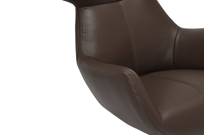 Scaun rotativ VOGUE 360° din piele artificiala maro [9]