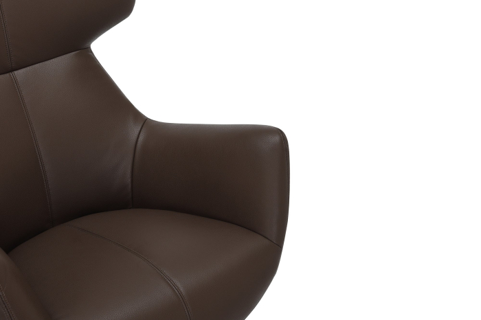 Scaun rotativ VOGUE 360° din piele artificiala maro [10]