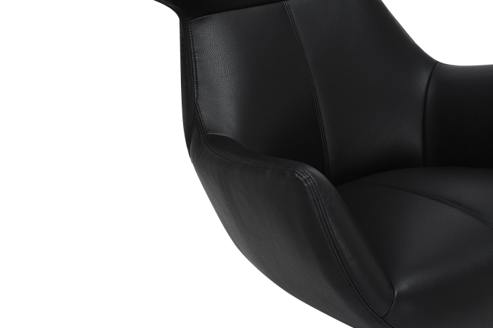 Scaun rotativ VOGUE 360° din piele artificiala negru [7]