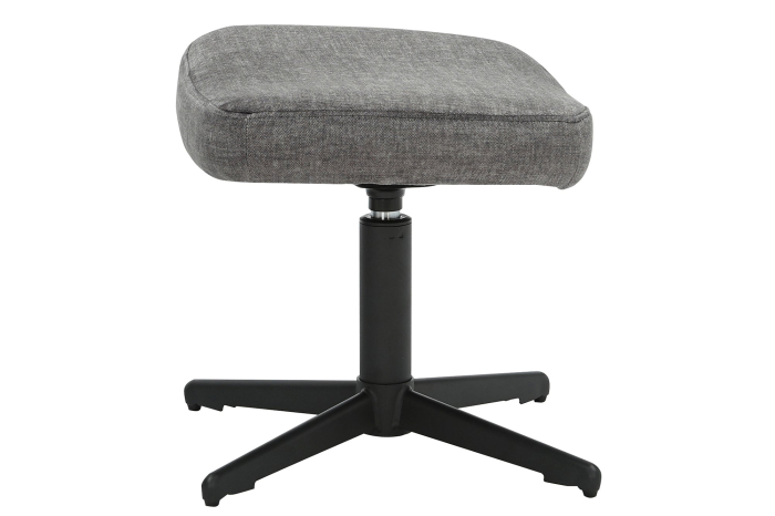 Scaun rotativ VOGUE din catifea gri, 45 cm [5]