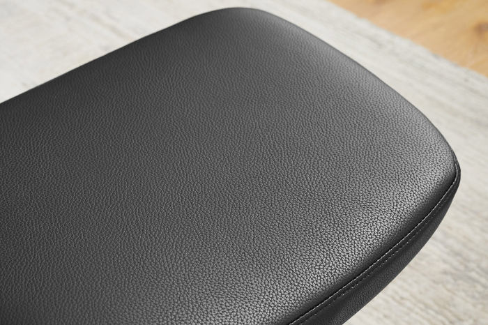 Scaun rotativ VOGUE din piele artificiala negru, 45 cm [4]