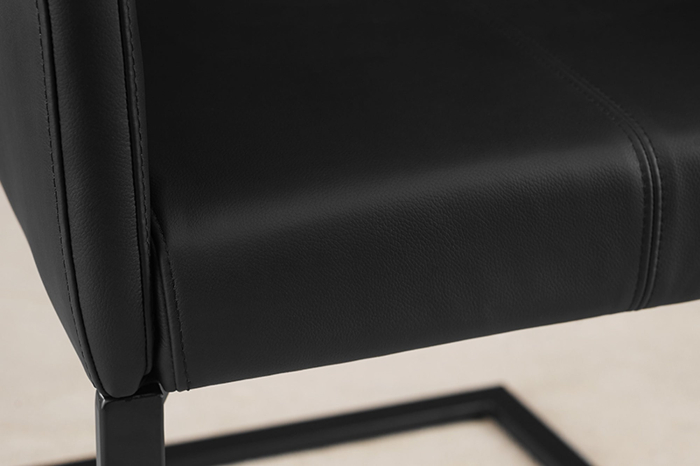 Scaun SAMSON din piele neagra [5]