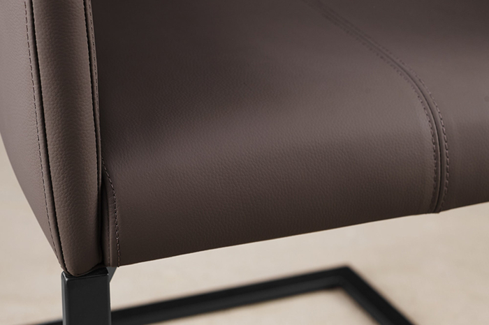 Scaun SAMSON din piele taupe [5]