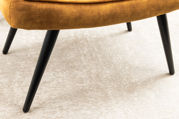 Scaun SCANDINAVIA din catifea galben mustar, 40 cm [8]