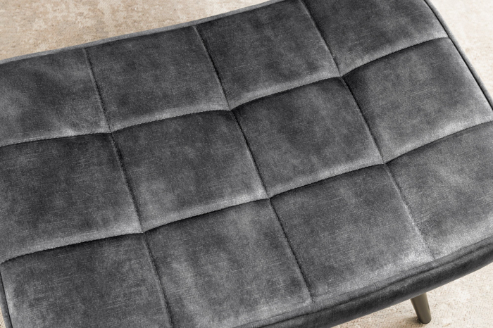 Scaun SCANDINAVIA din catifea gri, 40 cm [5]