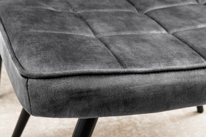 Scaun SCANDINAVIA din catifea gri, 40 cm [7]