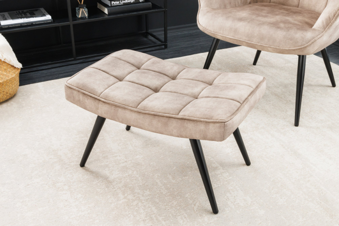 Scaun SCANDINAVIA din catifea sampanie, 40 cm [4]