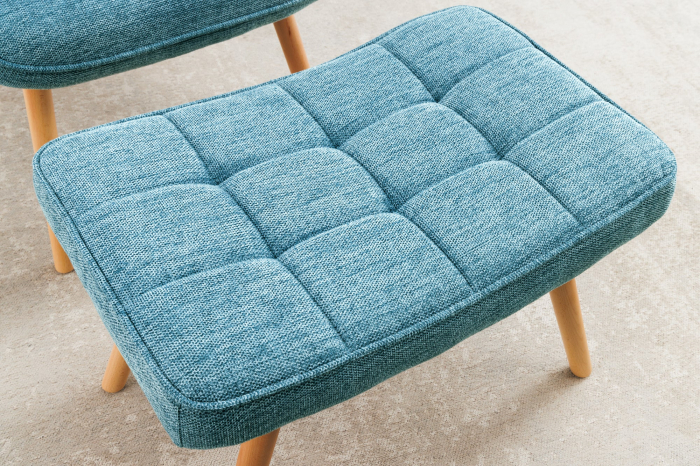 Scaun SCANDINAVIA din material texturat blue, 40 cm [3]