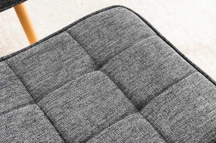 Scaun SCANDINAVIA din material texturat gri, 40 cm [6]