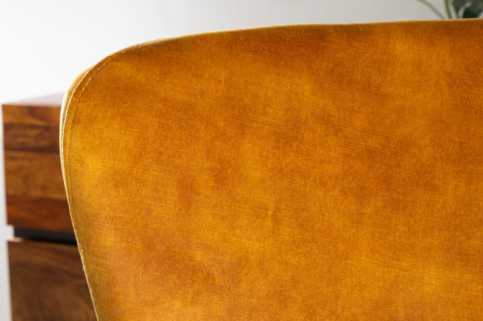 Scaun SCANDINAVIA SWING din catifea galben mustar [4]