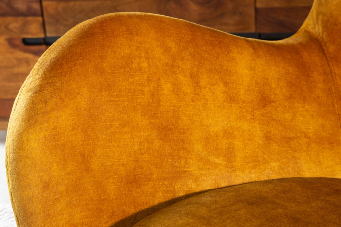 Scaun SCANDINAVIA SWING din catifea galben mustar [5]