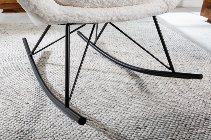 Scaun SCANDINAVIA SWING din tesatura boucle alba [6]