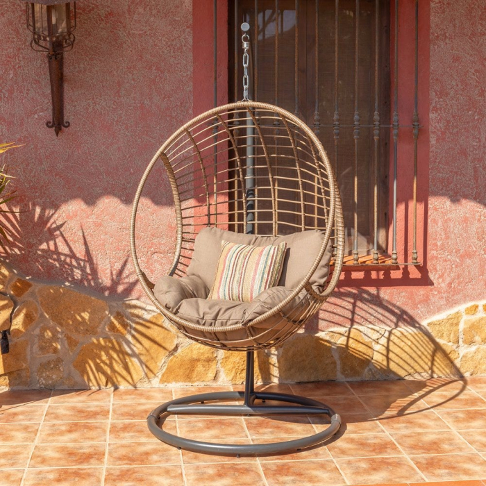 Scaun de exterior suspendat din rattan 105 x 113 x 64 cm [2]
