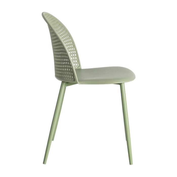 Scaun de exterior verde din metal  51 x 46 x 80 cm [5]