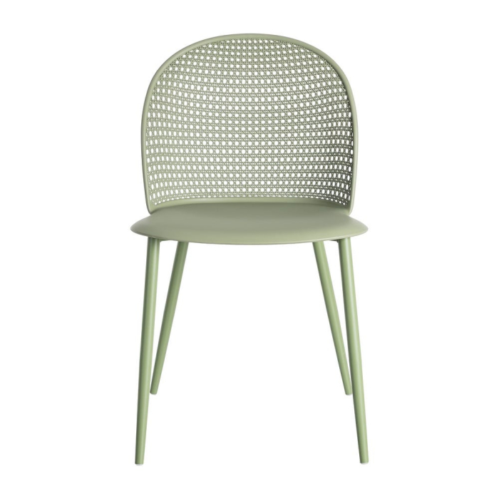 Scaun de exterior verde din metal  51 x 46 x 80 cm [4]