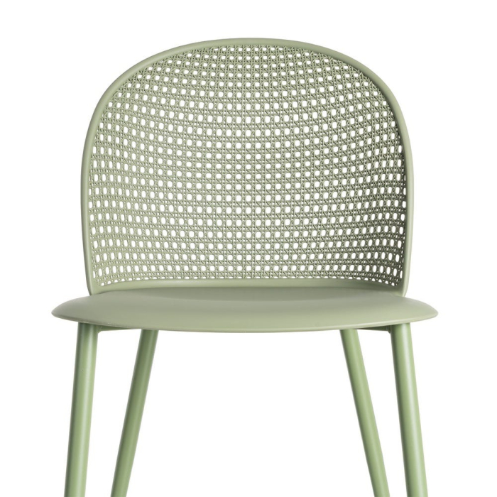 Scaun de exterior verde din metal  51 x 46 x 80 cm [9]