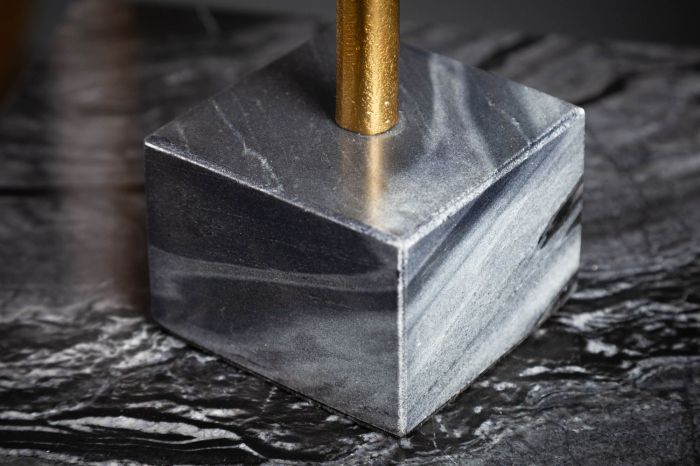 Sculptură CRANIU auriu cu soclu din marmură [7]